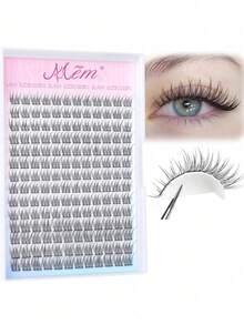168pcsDIY False Eyelash Set In 2 Styles, Including Glue, Makeup Remover, And Application Tools - Equipped With False Eyelashes, Glue, Makeup Remover, Tweezers, And Brushes, Suitable For Professionals And Beginners, Easy To Use At Home, And Is An Entry-Level Kit For Beginners To Create Professional Eyelashes - 黑色 - 查看 2