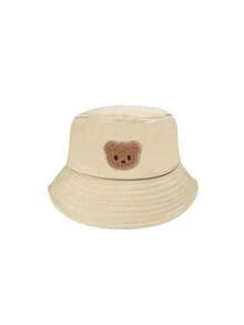 1pc Kids Cute Bear Pattern Breathable Bucket Hat, Adjustable Inner Band, Solid Color Fisherman Hat For Spring/Summer, Suitable For Casual, Outdoor, Travel, All Seasons - 1PC - View 22