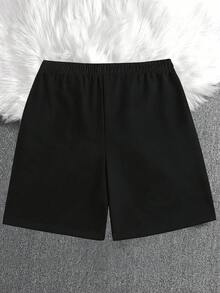 黑色休闲短裤，简约设计诠释休闲态度，柔软面料带来全天候舒适穿着体验。无论街头穿搭还是休闲居家，都能轻松驾驭，展现您的独特男士风格。夏季运动 - 黑色 - 查看 2
