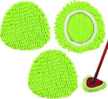 Mop Replace Head For O Cedar, Spin Mop Heads Replacements For Ocedar Easywring 1 Tank Spin Mop, Chenille Duster For Ocedar Mop Include 3 Pack Microfiber Chenille Mop Pad For Ocedar Spin Mop - ColorA - 查看 8