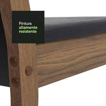 Juego de Comedor con Mesa y 4 Sillas Madesa Anita Color Marrón y Negro - Marrón y Negro - Ver 7