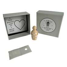 1 Pc Guardian Angel, Fun Friendship Gift, Solid Wood Carved Angel Ornament, Perfect Birthday Gift For Female Friends, Best Friends, Colleagues, Sisters, Classmates, Men & Women, Him & Her - Guardian Angel - View 1