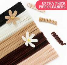 IOOLEEM Pipe Cleaners, 480pcs Brown, Flower Making, Arts And Craft Supplies, Ideas For Art Project Activity. - ColorE - View 4