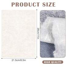 60 Sheets Mulberry Paper 8.5 X 11 Rice Paper Handmade Decoupage Sheets For Writing Drawing Scrapbooking And DIY Art Craft Cream - Be - Xem 3