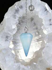 1/3/6/10 piezas Cuarzo natural para sanación espiritual, para radiestesia de agua, adivinación espiritual, collar de joyería con colgante de cristal de cuarzo en forma de cono - Multicolor - Ver 20