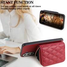 1个时尚女孩手持花朵图案加厚防震镜头保护手机壳，兼容 17/17 Pro/17 Pro Max/17 Air/16/11/16 Pro/16 Plus/16 Pro Max/16e/15 Pro Max/13/14/12/11/7G/8P，Galaxy S25/S25 Plus/S25 Ultra/A05/A05S/A06/A07 - 紅色 - 查看 4