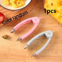 不锈钢菠萝草莓去核器 - 多功能厨房工具，符合人体工学手柄，高效水果去核，轻松备餐 - 彩色 - 查看 8