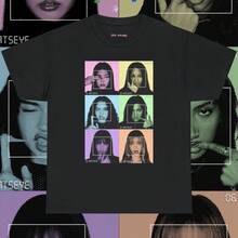 Katseye Y2K T Shirt Katseye Cyber Style Fanmade Eyekon Merch - màu đen - Xem 1