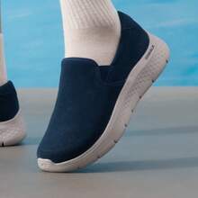 Skechers 男士新款休闲运动鞋，软底套脚步行鞋 - 寶藍色 - 查看 1