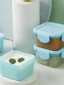 4 Piezas Mini Contenedores de Alimentos Mini Topper Lunch - Blanco - Ver 6