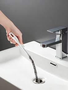 1 cái chổi thông cống mềm dẻo, dụng cụ thông tắc ống hiệu quả, dụng cụ làm sạch ống mềm thích hợp cho phòng tắm, nhà bếp, bồn rửa, nhà vệ sinh, thông tắc cống gia đình, phụ kiện vệ sinh. - A - Xem 1