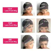 NARNI Invisi Strap 360 Lace Front Wigs Human Hair Pre Plucked Drawstring Human Hair Wig 250% Density Deep Wave Human Hair Wig 13x6 HD Transparent Lace Frontal Wig 360 Full Lace Human Hair Wig Deep Curly Wig Make High Ponytail Natural Hairline - Natural Black - 查看 11