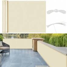 防紫外线阳台隐私屏风网 | 防风遮阳围栏板 | 户外花园和露台隐私解决方案 - 隱私布 - 查看 3