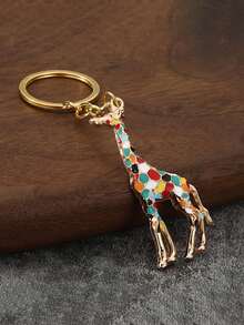 Women's Key Ring Key Chain, Creative Key Chain, Giraffe Design, Exquisite Key Chain, School Bag Pendant And Accessories, Unisex Style, Backpack Accessories, Car Key Pendant And Accessories, Christmas, Key Chain Accessories, African Travel Souvenirs - Multicolor - View 14