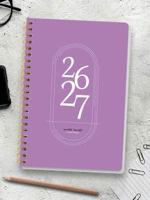 1pc 2026-2027 Monthly Planner Calendar, 24 Month Weekly Daily Planning Notebook Journal With Calendar View, Checklists & Notes, Office Supplies Work Home School Supplies - Monthly Plan - View 7