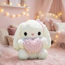 1 Set Beginner's Animal Crochet Knitting Kit, Detailed Written Tutorial Included, Rabbit DIY Crochet Set, Cute & Fun Home Decor, Suitable For Birthday, Valentine's Day, Easter And Christmas Gifts - Rabbit - View 2