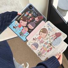 Cute Cartoon Nara Yoshitomo Design Acrylic Folio Case For IPad 11th Gen, IPad Pro 2025, IPad 10th Gen, IPad Air 7/6, 11 Inch Tablet Protective Cover With Pencil Slot, Suitable For Girls - Multicolor - View 3