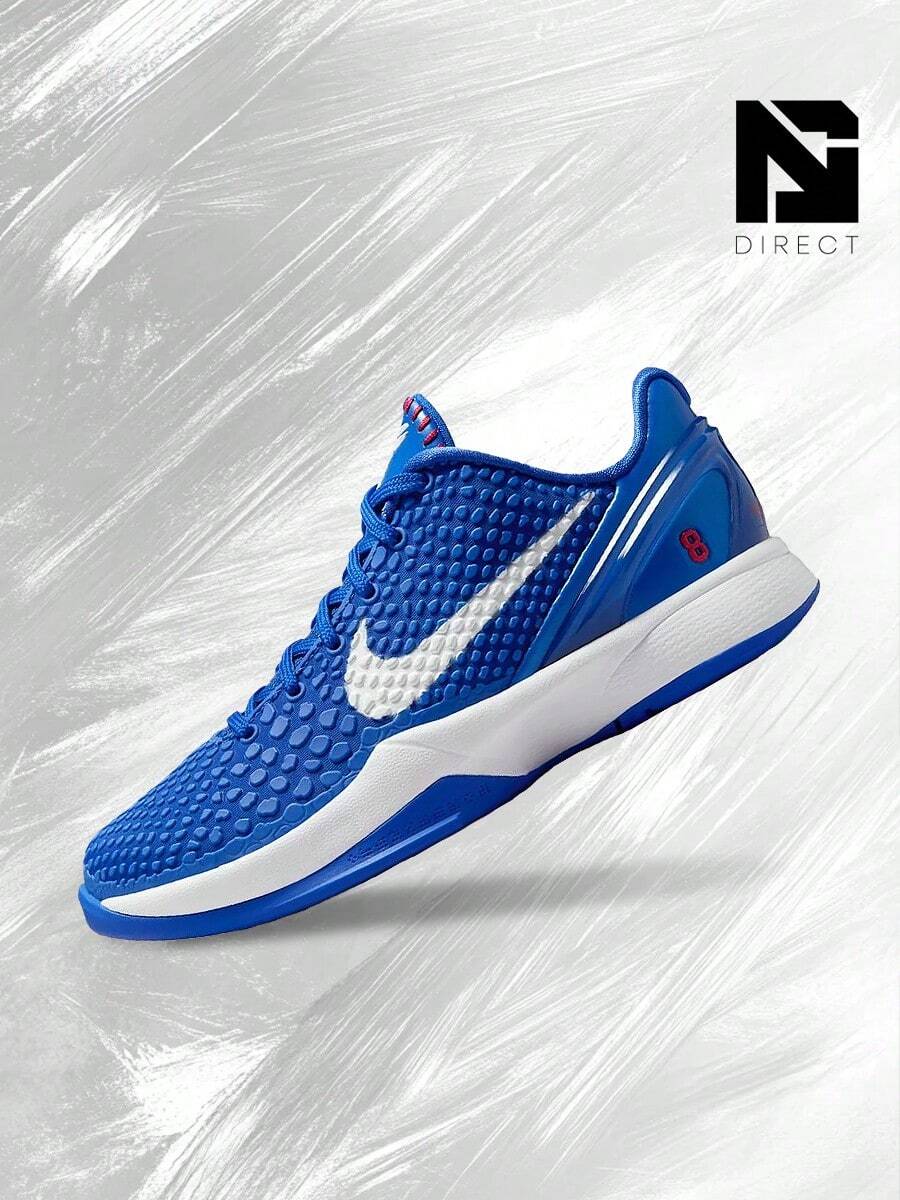 Nike Kobe 6 Dodgers (GS) - Women's Lifestyle Sneakers – Shose For Woman-Vintage-Autumn & Winter-Inspired Running Shoes, Shock-Absorbing Comfort, Gym To Streetwear Casual Wear - Prefect Thanks Giving Day & Chrismas Gift- FV9676 400 - 皇家藍/白色/大學紅 - 查看 1