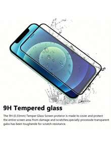 2pcs Compatible With IPhone Models, High-Definition Black Edge Anti-Scratch Tempered Glass Screen Protector, Anti-Scratch, Anti-Collision, Anti-Fingerprint, Compatible With IPhone11/12/13/14/15 Pro Max/16 Pro Max/17 Pro Max - Clear - View 6