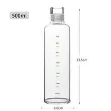 500/750毫升透明塑料水瓶，带时间刻度，创意大容量防漏牛奶杯，儿童学校健身运动饮水杯，车载透明塑料杯，创意便携大容量水杯，适用于办公室、咖啡店、健身房等场所。 - 彩色 - 查看 7