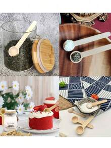 20pcs Wooden Long Handle Spoons, Small Round Soup Spoons, Coffee Stirring Spoons, Honey & Jam Seasoning Spoons For Home, Coffee And Creative Cuisine - Multicolor - View 7