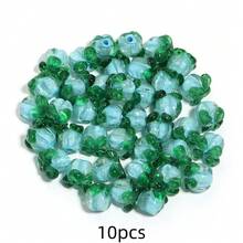 10颗手工制作的橙色水果玻璃珠，11x10毫米 - 非常适合DIY手链、项链和耳环，玻璃珠，直接穿孔，饰品 - 柿子 - 查看 19