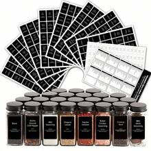 1 Set Multifunctional Kitchen Spice Jar Labels, Waterproof And Oil-Proof Washable Spice Jar Labels (Jars Not Included) - Multicolor - View 1