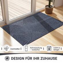 EDIMENS Premium Doormat 40x60 & 60x90 Cm | Machine Washable, Absorbent & Non-Slip | Indoor/Outdoor Use For Entrance, Kitchen, Patio | Dirt Trapping Mat - Xám nhạt - Xem 5