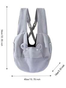 ARC ARCE Mochila ajustable de gran capacidad para mascotas, transportín portátil y transpirable para mascotas, mochila minimalista cruzada para el pecho para perros y gatos pequeños - Multicolor - Ver 3