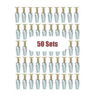 Metal Expansion Screw Anchors 50/100 Sets - Anti-Loose Tube Nail Concrete Lightweight Brick Fasteners