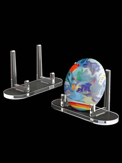 6 ชิ้น ขาตั้งโชว์การ์ดใส, ชั้นวางจัดเก็บการ์ดบนเดสก์ท็อป, เหมาะสำหรับตกแต่งบ้านฤดูใบไม้ร่วง, ฮาโลวีน, คริสต์มาส, กลับไปโรงเรียน