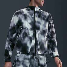 Nike 男士 AS M NK UV RUN DIV AOP JKT 梭织连帽夹克 HJ4143-010 - 黑色 - 查看 1