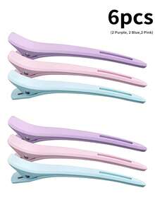 12/6/3/1 Pcs Pack Duck Clip Seamless Hair Clips, Large Size Bangs Clip For Hairstyling, Makeup And Haircut - Multicolor - View 8