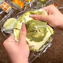 1个抹茶扎染巧克力超大号慢回弹硅胶慢回弹玩具，可爱高品质，适合女孩和青少年作为减压玩具，复活节、生日、圣诞节、节日礼物 - 彩色 - 查看 4