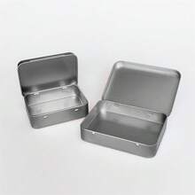 1 hộp đựng thuốc lá bằng kim loại cỡ nhỏ/lớn, nắp kim loại, hộp đựng thuốc lá di động, hai kích cỡ để lựa chọn, hộp đựng kẹp và phụ kiện. - hộp đựng thuốc lá - Xem 6