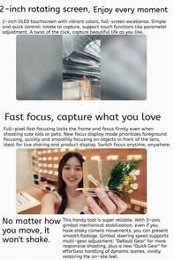 DJI Pocket 3 Phiên bản Du lịch Siêu nhẹ Hoàn toàn Mới | Camera Gimbal Bỏ túi | Ổn định hình ảnh 4K Ultra HD | Quay phim theo dõi thông minh | Thiết bị ghi hình du lịch | Thiết kế nhỏ gọn, di động | Hợp tác với các công ty bảo hiểm du lịch toàn cầu | Được các blogger du lịch khuyên dùng | Camera Gimbal cầm tay 1 inch | Quay phim theo dõi AI | Quay phim tua nhanh | Hỗ trợ phát trực tiếp | Ghi hình thể thao ngoài trời | Tạo Vlog du lịch | Áp dụng cho nhiều tình huống | Chức năng toàn diện & Ngoại hình tuyệt vời - Máy ảnh + Vỏ bảo vệ + Dây đeo cổ tay + Bộ sạc + Tay cầm có ren - Xem 6