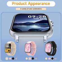 SIMSONLAB 2025 New 1.83" HD Full Touch Screen Smart Watch, Unisex, Supports Phone Dialing/Answering, Pedometer, Calorie Counting, Multiple Sports Modes, Message & Call Notifications, Multi-Functional Smart Watch, Fitness Tracker, Compatible With Android/IOS - Gold - View 3