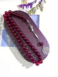 1 件 33 颗 10 毫米树脂念珠手链，时尚百搭的阿拉伯风格，色彩缤纷的奢华树脂配饰 - 彩色 - 查看 19