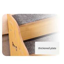 Pet Stairs, Small Dog Climbing Bed Steps, Dog Stairs, Dog Steps, Elderly Dog Climbing Ladder, Inclined Non-Slip Durable Wooden Stairs, Thickened Non-Slip Mat, Low Slope Steps - Multicolor - View 6