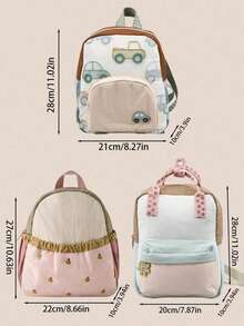1 pieza Mochila linda personalizable con nombre bordado, multifuncional adecuada para la escuela, ligera de gran capacidad, viajes y ocio, regalo de vacaciones y cumpleaños para amigos, regreso a la escuela - Multicolor - Ver 3