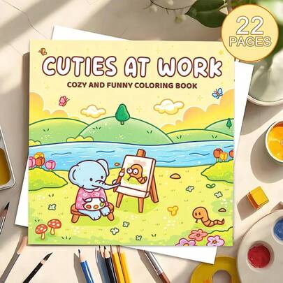 Coloring Collection Of Cuties At Work, Cute Creativity Scenes & Funny Work Moments,(22-Page Thick Paper Upgraded Version) A Coloring Book Specially Designed For Women, With Bright Colors, Stress-Relieving, Suitable For Markers, For Teenagers, Featuring Fantasy And Eerie Elements. Ideal For Valentine's Day, Birthdays And Other Festivals.