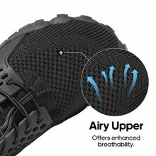Men's Barefoot Water Shoes - Ultra-Lightweight Athletic Sports Shoes For Swimming, Surfing, Hiking, Diving, Fishing & Outdoor Walking - 黑色 - 查看 5