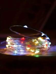 Guirlandes lumineuses en fil de cuivre à LED, alimentées par batterie, non conductrices, multicolores. Ces petites guirlandes décoratives sont parfaites pour Halloween, Noël, la Saint-Valentin et les célébrations de mariage, ainsi que pour la décoration printanière, le jardin, les lumières de jardin de fées, la décoration de chambre, les demandes en mariage et les décorations de mariage. - Multicolore - Voir 10