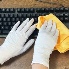 100/50/4 chiếc găng tay nitrile dùng một lần màu hồng, không bột, không latex, găng tay vệ sinh gia đình, găng tay chống thấm nước, thích hợp cho nhà bếp, nhuộm tóc, thẩm mỹ viện, chống thấm nước, chống tĩnh điện, dùng cho thực phẩm, màu đen, trắng, hồng, tím (không latex, găng tay ngón tay, thích hợp cho nhà bếp, phòng tắm, nhà vệ sinh, phòng khách, v.v.) (Đóng gói để tránh hư hỏng) - trắng - Xem 5