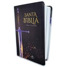 Biblia Espada Letra Grande 12 Puntos RV1960 Imit Piel Negro - Libro único - Ver 1