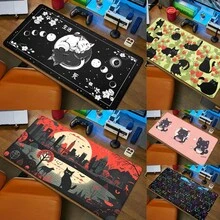 1个黑色猫咪鼠标垫，大号鼠标垫，黑白可爱鼠标垫，电脑办公配件，桌面垫，定制鼠标垫 - 1 - 查看 1