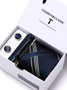 A Set Of Romantic And Elegant White Drawer-Style Men's Tie Gift Box, Suitable For Anniversaries, Weddings, And Holiday Gifts - Color Mixing - View 3