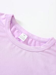 Disney Mickey Mouse Balloon Popcorn Ice Cream Cookie Drink Magic Printing, Disney Official Authorization, High-Quality Children's T-Shirts, Perfect Gifts, Fashion Casual Wear, Girl Shirts, Girl Gifts. - 淡紫色 - 查看 3