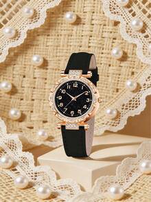 1件休闲创意简约高端设计优雅方形石英表，适合年轻人和学生，年末促销 - 彩色 - 查看 11