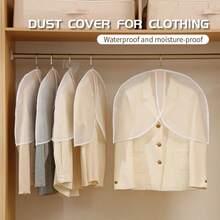 40pcs Transparent PEVA Garment Dust Cover, With Flip-Top Clothing Storage Bag, Dustproof & Moisture-Proof For Suits, Jackets, Wardrobe - Multicolor - View 4